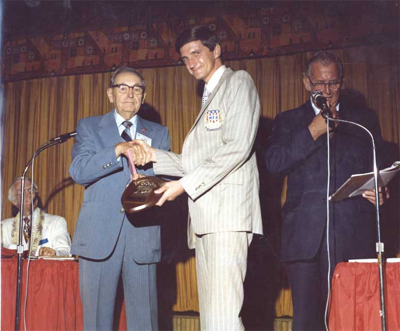 Jim Greene accepting the award for the agent of the year for the 2nd time in two years